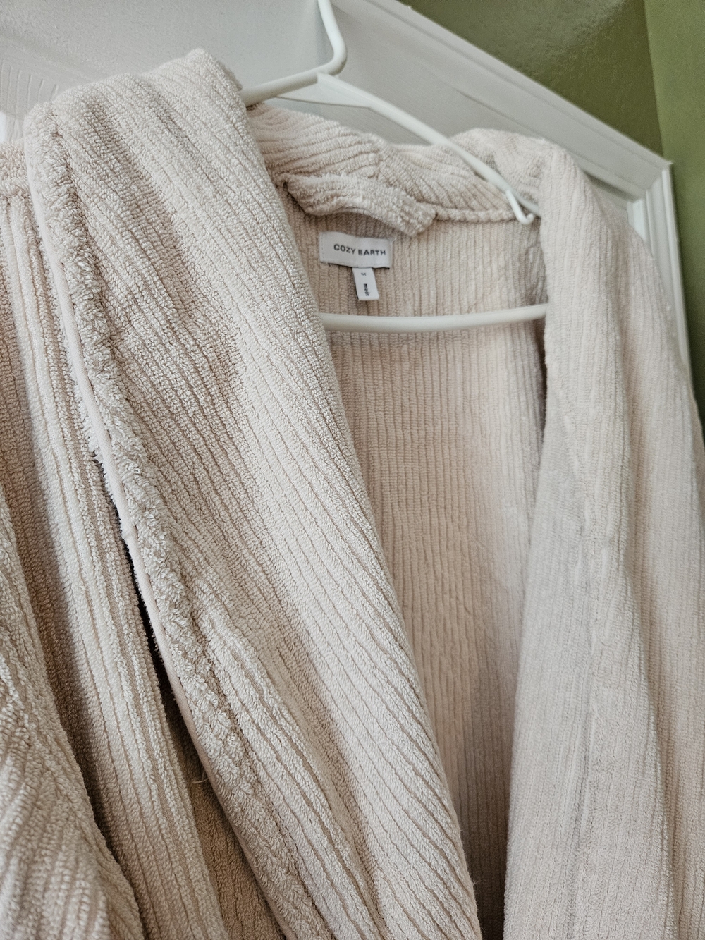 Cozy Earth Ribbed Terry Bath Robe - Petal